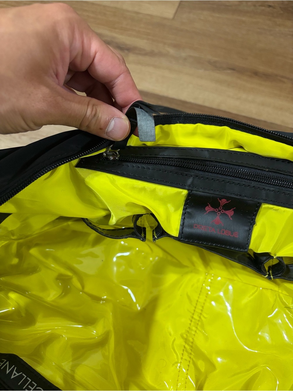Preta Lobue Nylon Gym Overnight Travel Duffle Bag Black - Picture 10 of 11